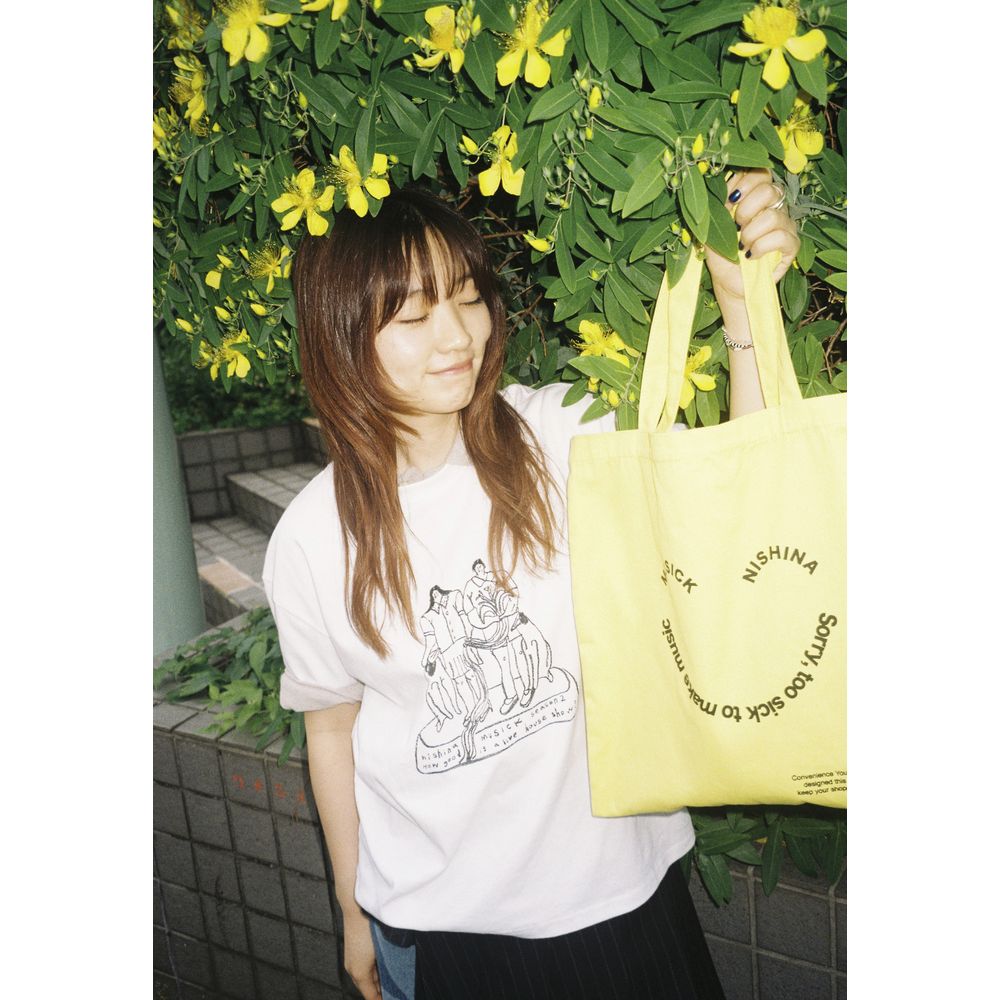 smile tote - yellow