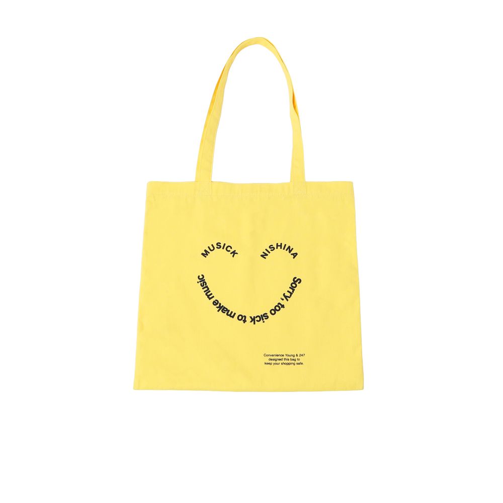 smile tote - yellow