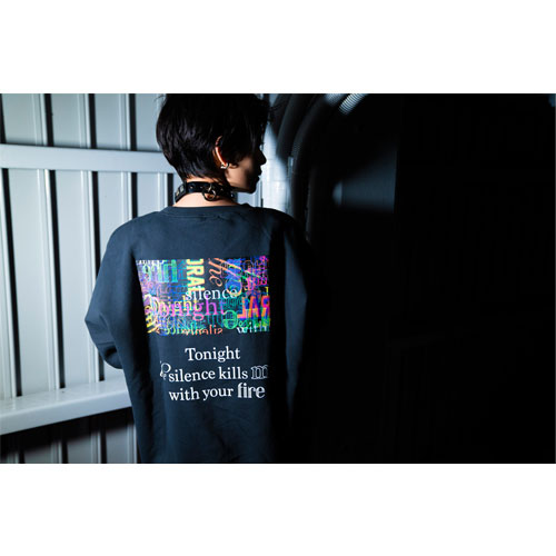 ネオンタイポスウェット/チャコール