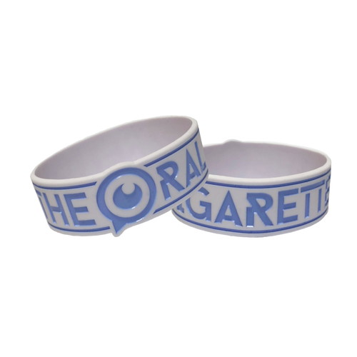 目玉ロゴラバーバンド/ホワイトパープル