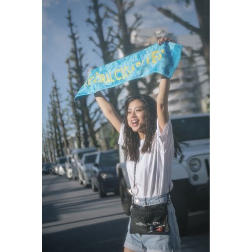 YOU MAY SMOKE マフラータオル/ブルー