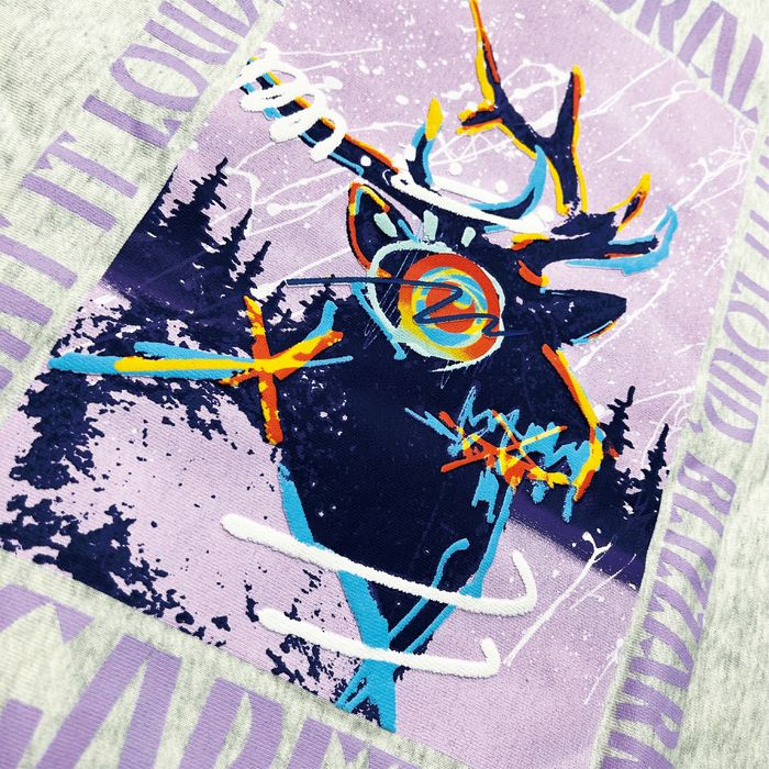 クレヨンしがちゃん目玉ロゴパーカー/グレー