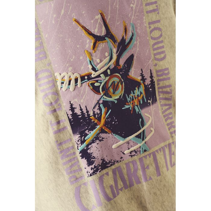 クレヨンしがちゃん目玉ロゴパーカー/グレー