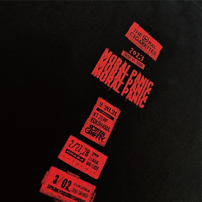 MORAL PANIC ツアーTシャツ/ブラック