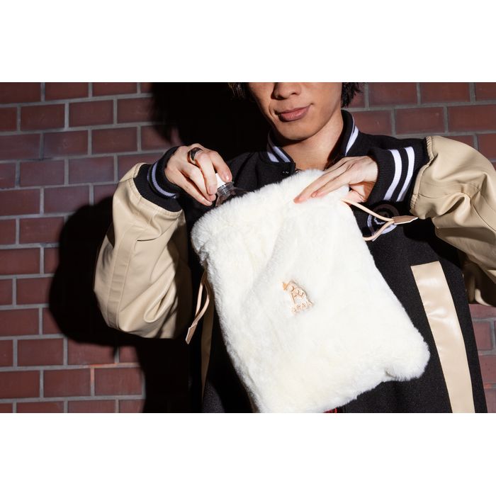 オーラルもこもこボア巾着