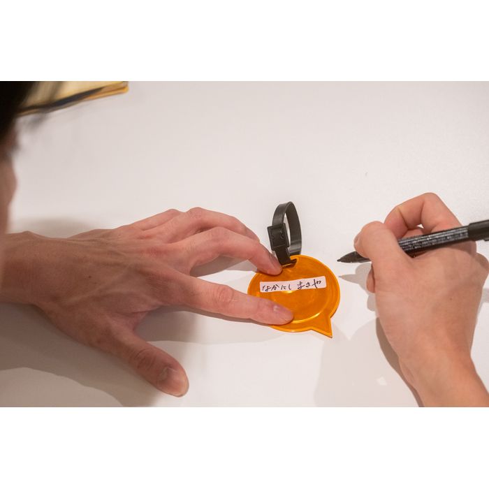 目玉ラゲッジタグ/オレンジ