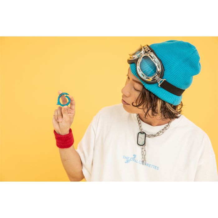 目玉カラビナ/メタリックブルー