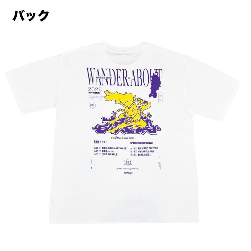 WANDER ABOUT 放浪 TOUR Tシャツ 東北ver.