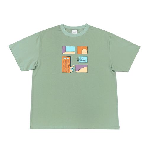 Be yourself Tシャツ/スモークグリーン