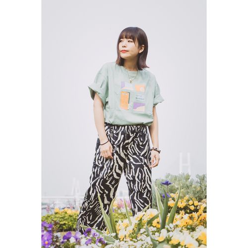 Be yourself Tシャツ/スモークグリーン