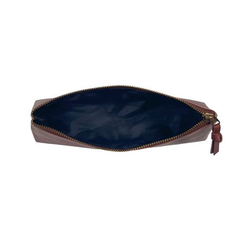 ドッグランフェイクレザーペンケース/ダークブラウン