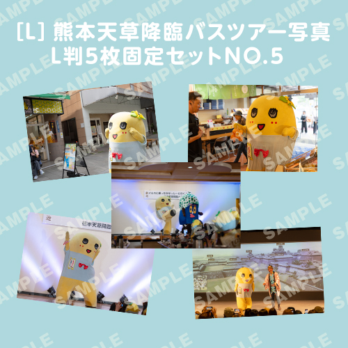 「イルカに乗ったふなっしーと行く！熊本天草降臨バスツアー！」L判5枚セットNO.5