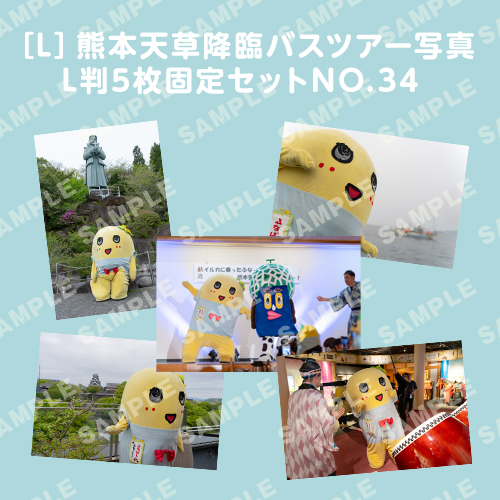 「イルカに乗ったふなっしーと行く！熊本天草降臨バスツアー！」L判5枚セットNO.34