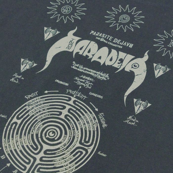 【8】PD'24 × SIVA(MUZE) ラビリンスビッグシルエットTシャツ/ダークブラック