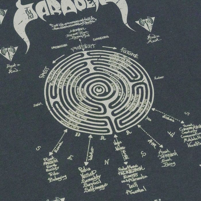 【8】PD'24 × SIVA(MUZE) ラビリンスビッグシルエットTシャツ/ダークブラック