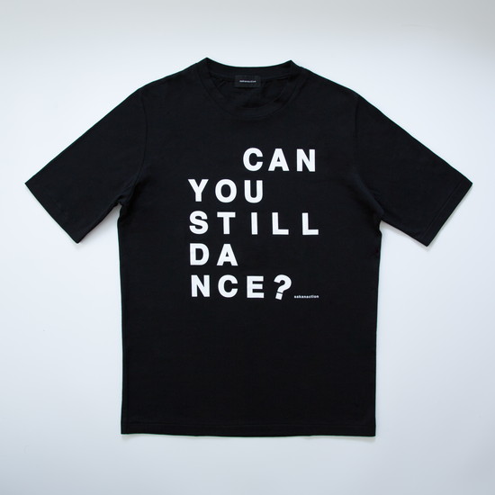 “Can you still dance?” SPLIT RAGLAN TEE  Black