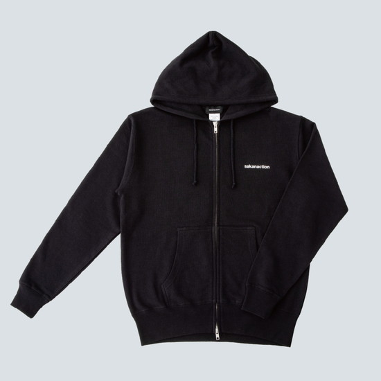 GRAPH DOUBLE ZIP HOODIE(Black)