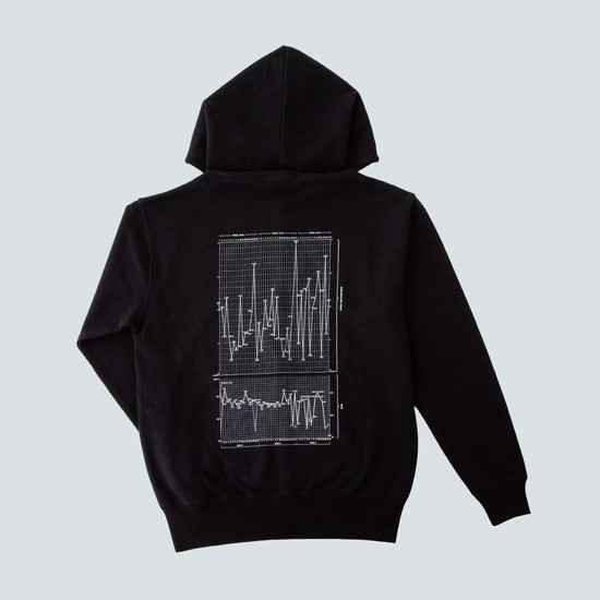 GRAPH DOUBLE ZIP HOODIE(Black)