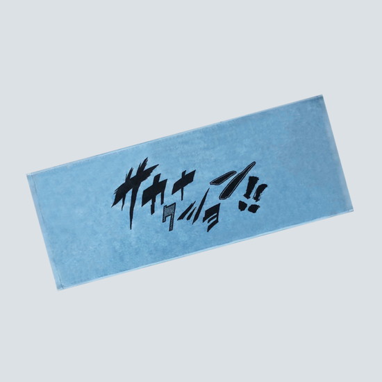 COMIC FONT  FACE TOWEL/Blue