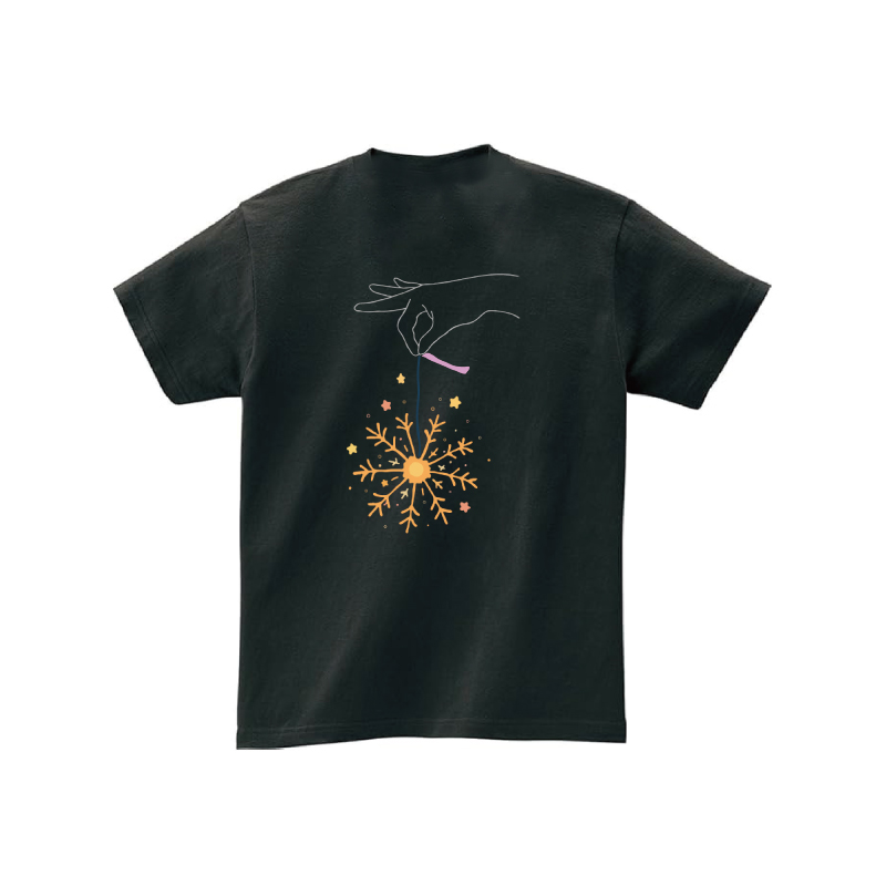 【佐奈宏紀】閃光花火Tシャツ(スモークブラック)