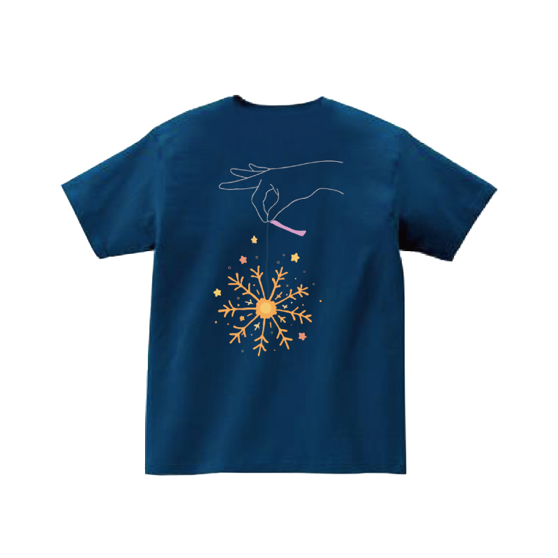 【佐奈宏紀】閃光花火Tシャツ(インディゴブルー)