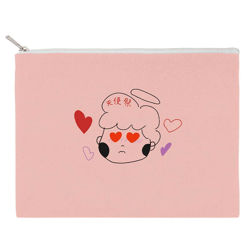 【佐奈宏紀】キャンパスフラットマルチポーチ ピンク