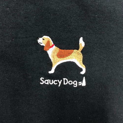 わんこロンT ～ビーグルver.～/ブラック