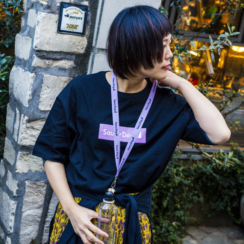 ぷくっとロゴビッグシルエットTシャツ/ブラック