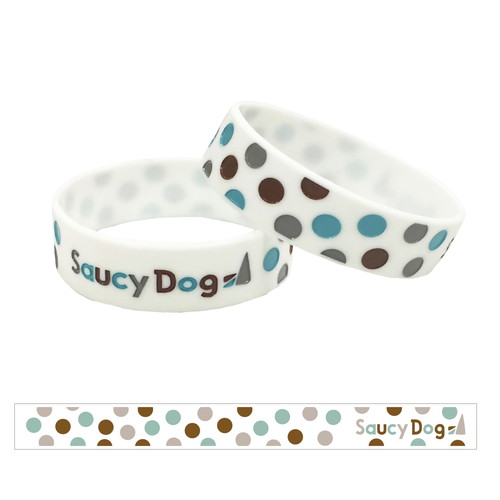 ロゴ水玉ラバーバンド/ホワイト