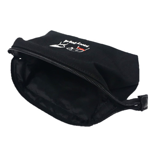 わんこ刺繍ポーチ/ブラック