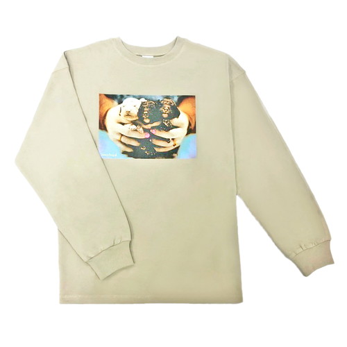 古着風フォトロンT/カーキベージュ