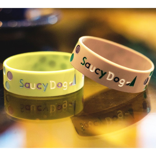 ロゴ水玉ラバーバンド/グリーン