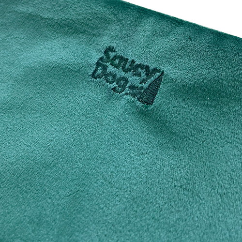 ベロアポーチ/ターコイズブルー