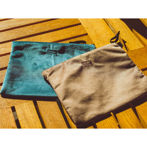 ベロアポーチ/ブラウン