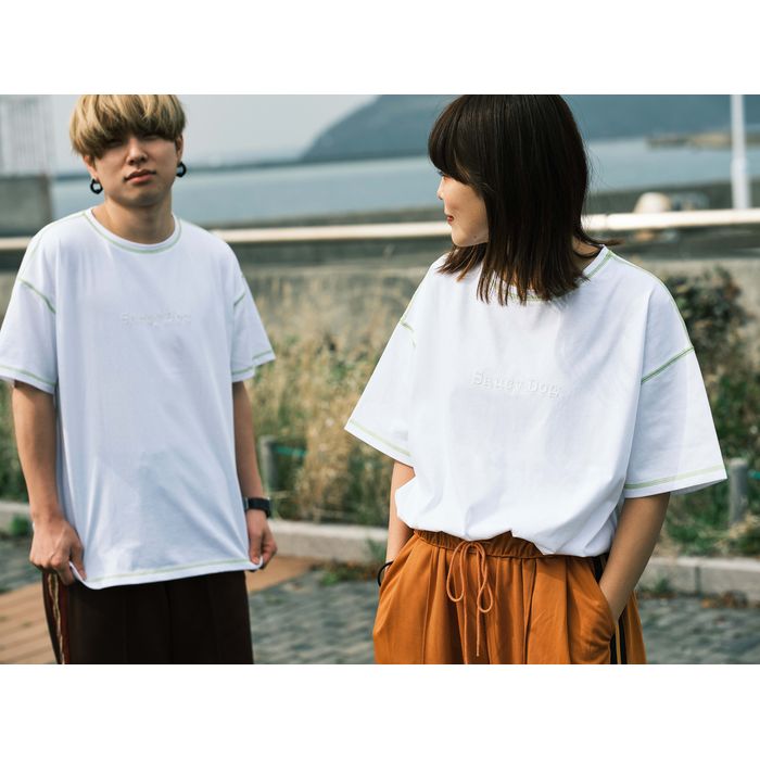 ステッチTシャツ/ホワイト