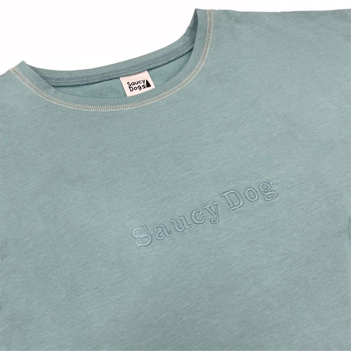 ステッチTシャツ/サックスブルー