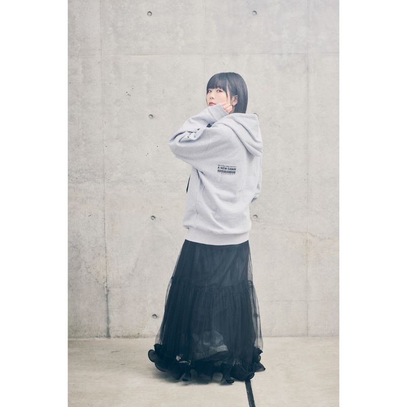 【3】“A NEW DAWN”  ジップパーカー/ミックスグレー