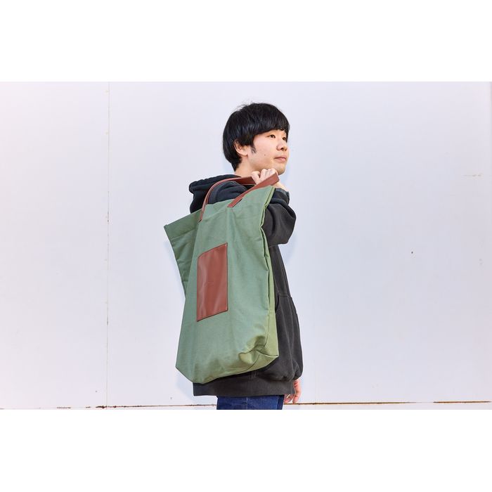ビッグトートバッグ/カーキ