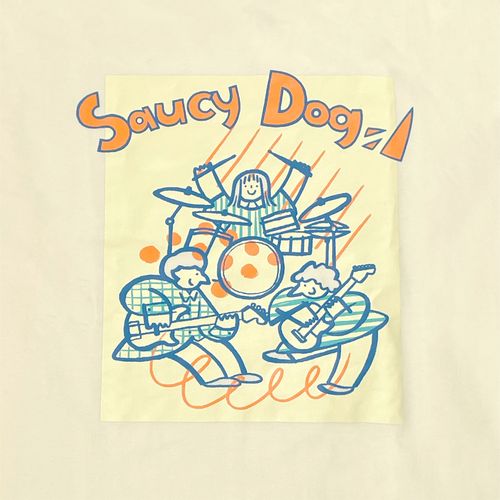 ライブうきうきバックプリントロンT/クリーム