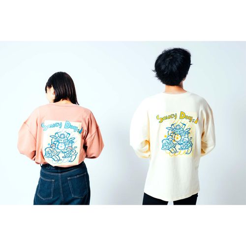 ライブうきうきバックプリントロンT/クリーム