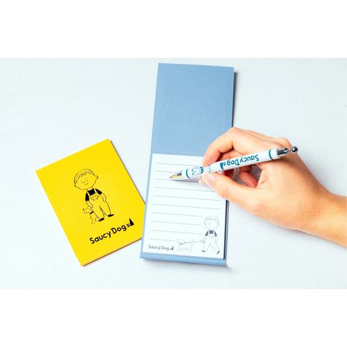 男の子とわんこメモ帳/ブルー