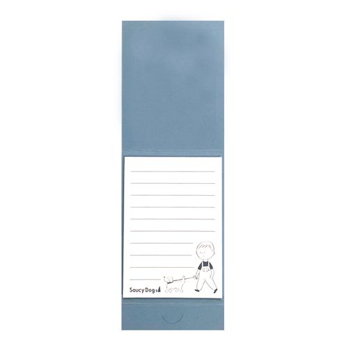 男の子とわんこボールペン&メモ帳セット/ブルー