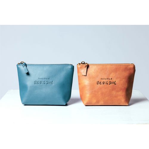 ドッグランフェイクレザーポーチ/ターコイズブルー