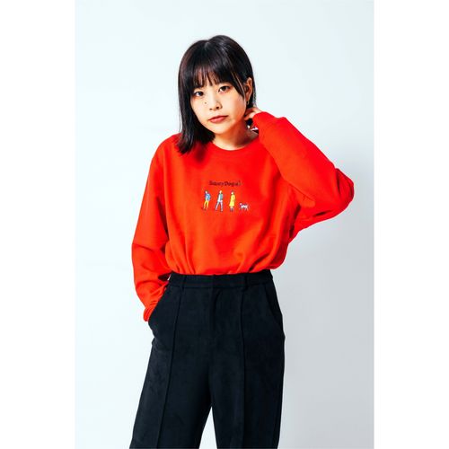 メンバーおさんぽ刺繍スウェット/ナチュラル