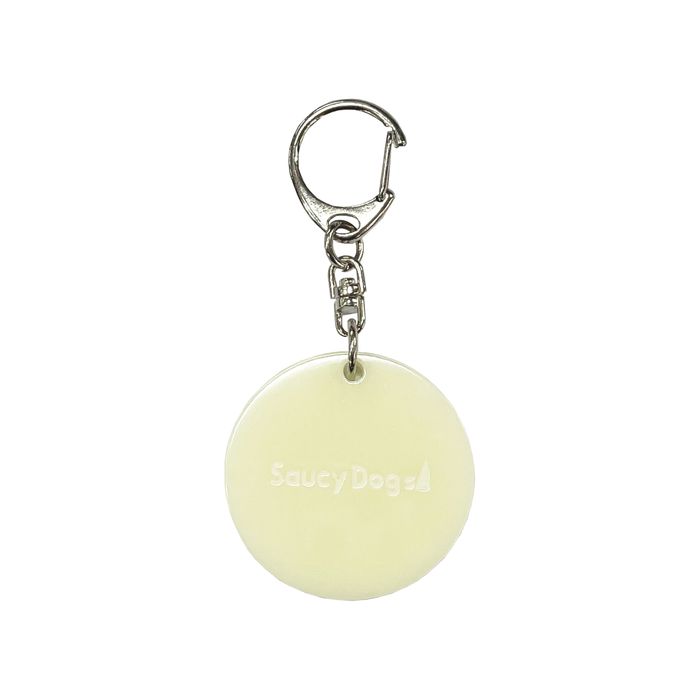 ラウンドキーホルダー/ミルク