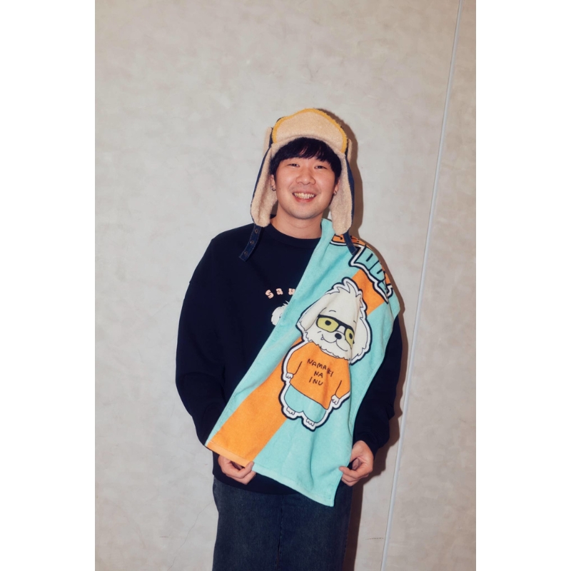 イケてる犬 フェイスタオル