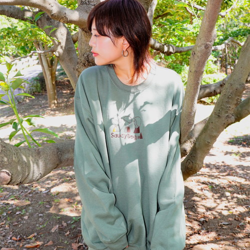 メンバーモチーフ刺繍スウェット/サンド