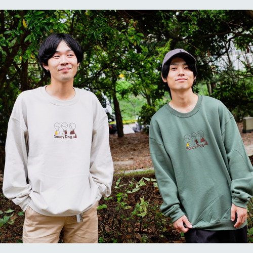 メンバーモチーフ刺繍スウェット/サンド