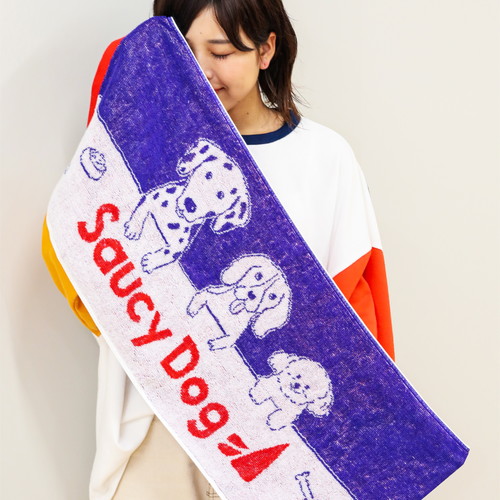 SaucyDog サウシードッグ ジャガード織り タオル 商品詳細ページ | Saucy Dog Online Shop | わんこジャガードタオル