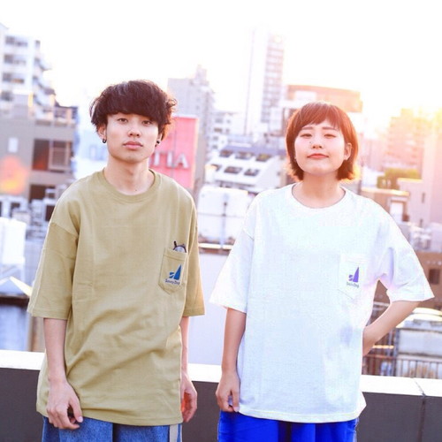 ビッグシルエットポケットTシャツ/ホワイト